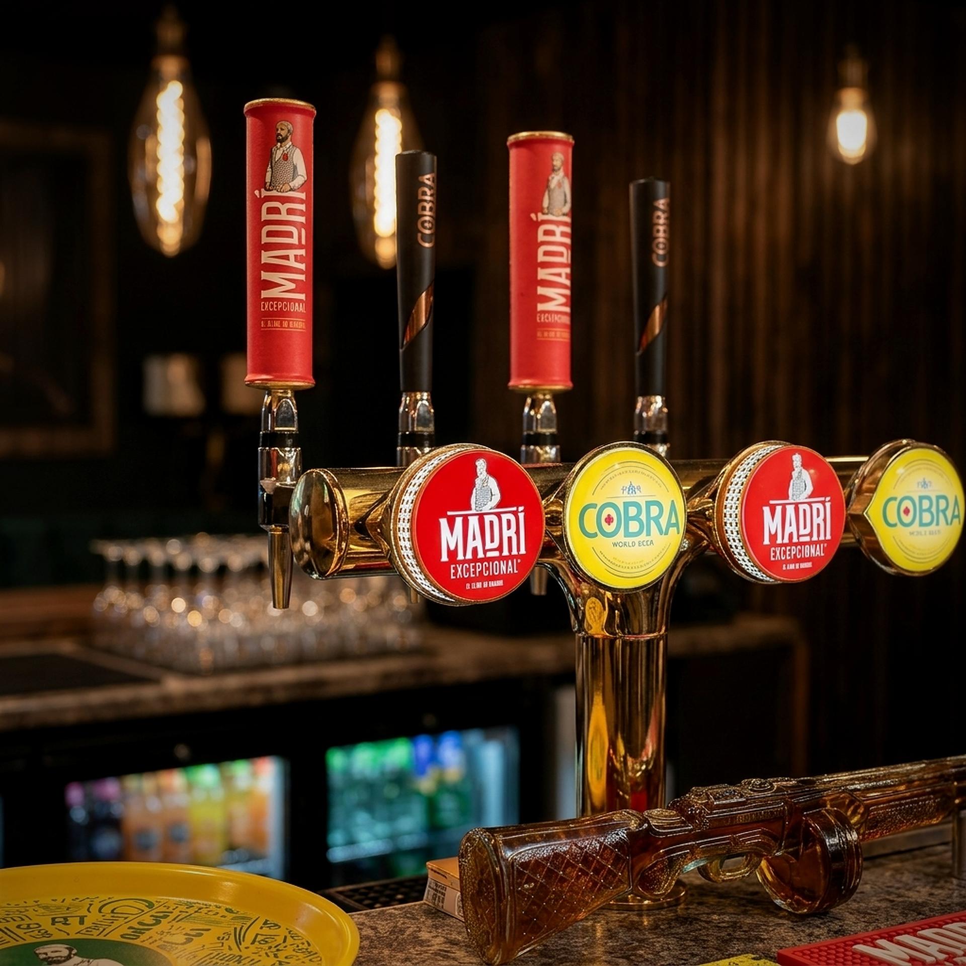Premium beers on tap at Charminar Daaru Wala